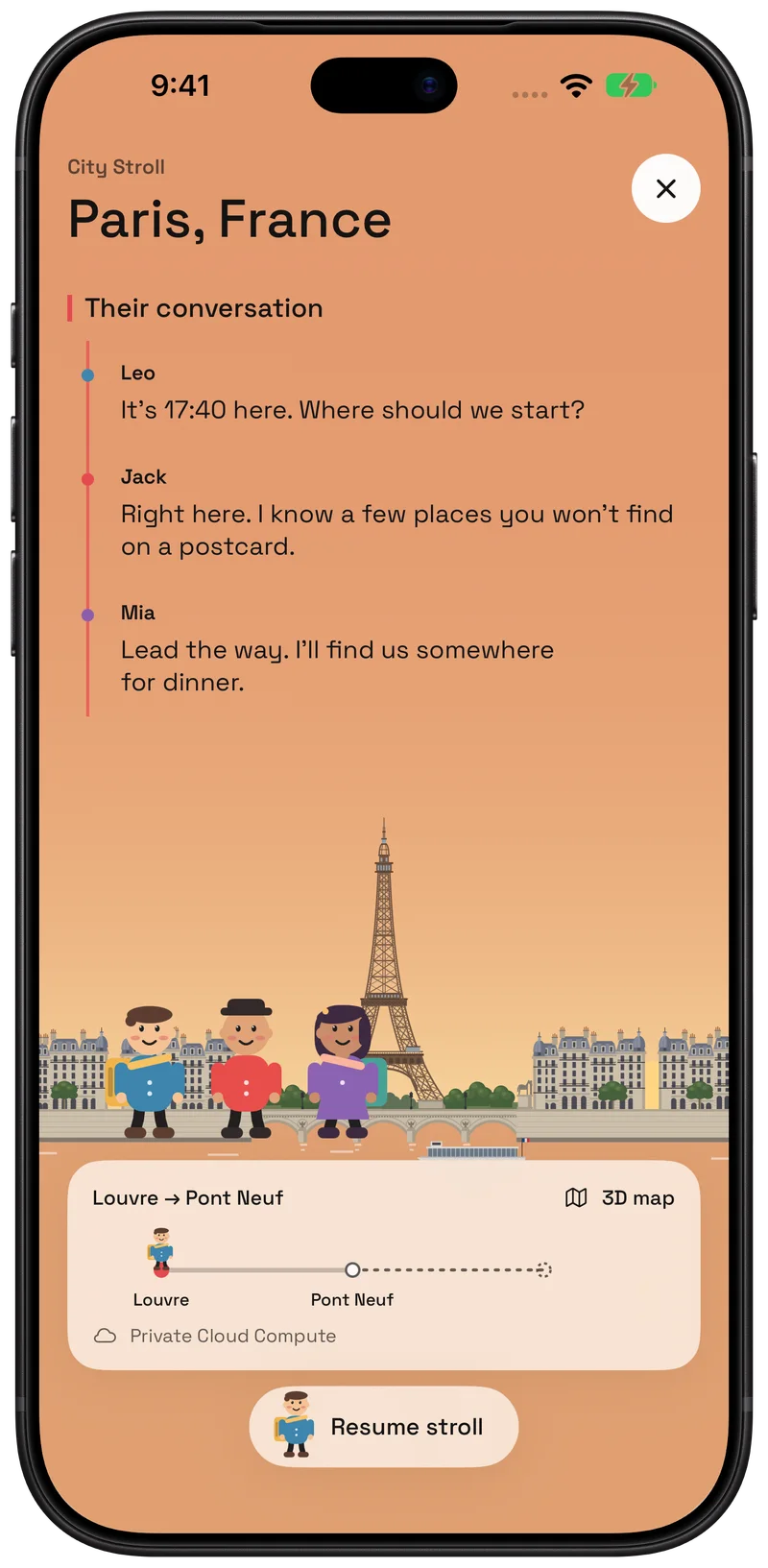 Explore Paris with Leo, Jack and Mia.